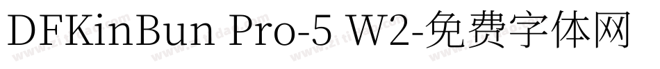 DFKinBun Pro-5 W2字体转换
